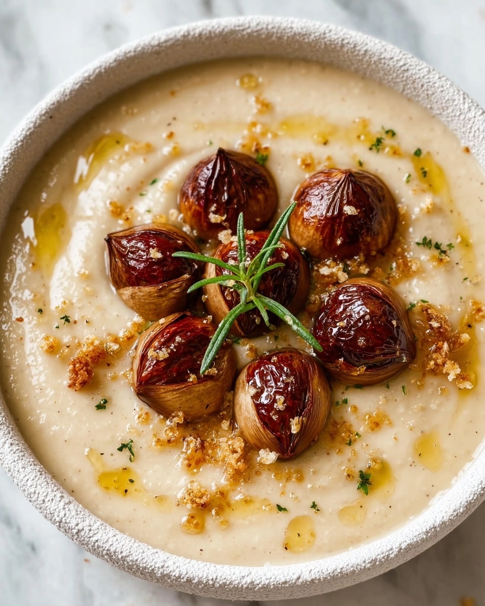 Rosemary and Roasted Garlic White Bean Soup