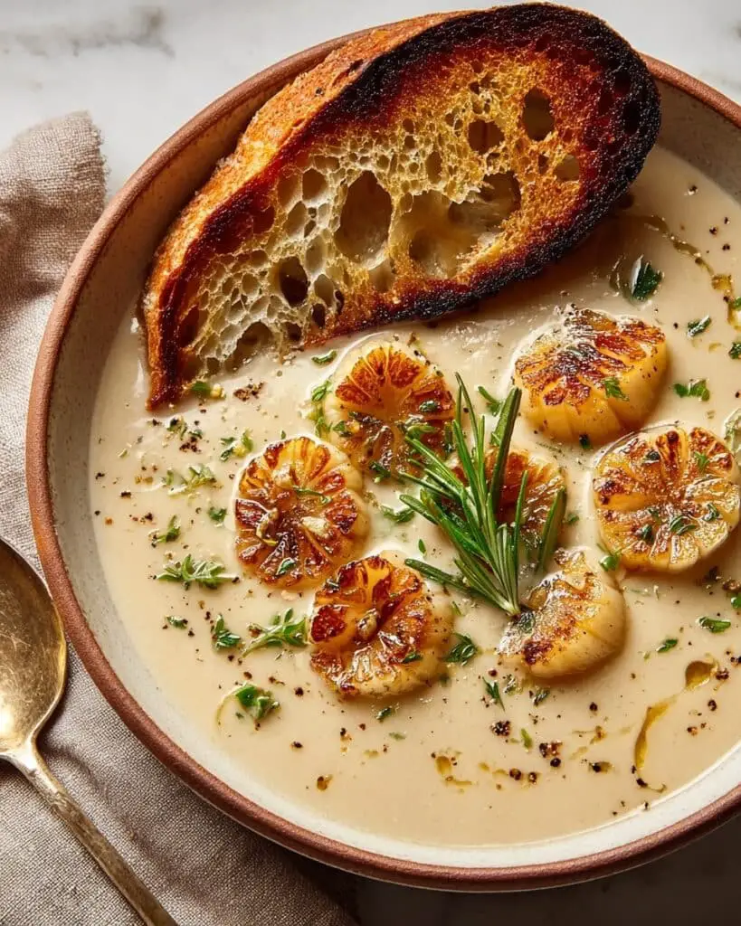 Rosemary and Roasted Garlic White Bean Soup
