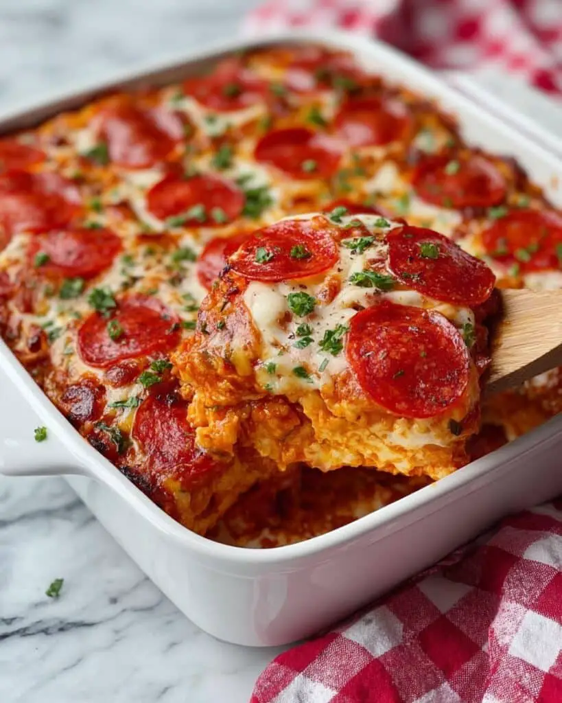 Bubble Up Biscuit Pizza Casserole