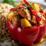 Teriyaki Pineapple Chicken Stuffed Peppers Recipe