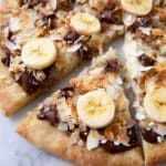 Fresh Fruit Pizza with Chocolate Banana Drizzle