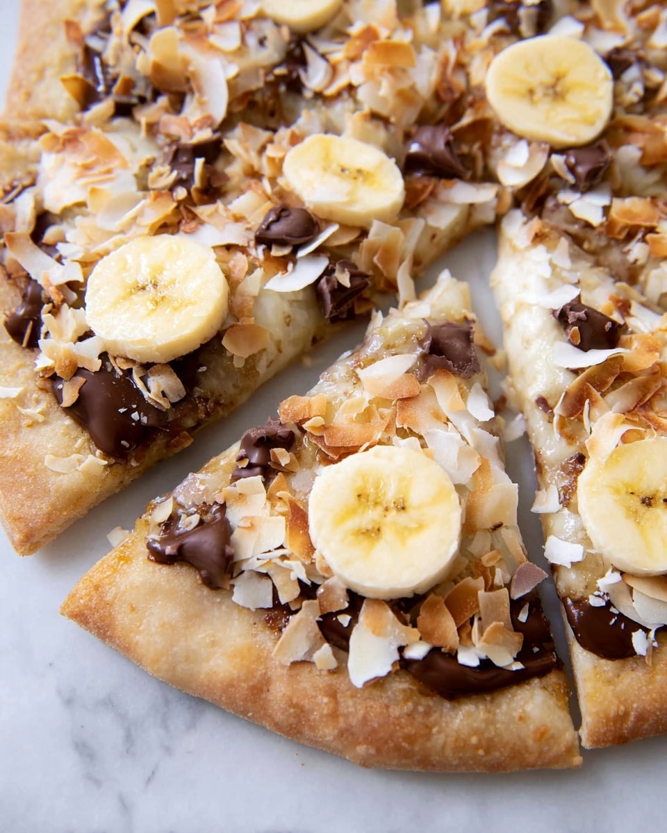 Fresh Fruit Pizza with Chocolate Banana Drizzle