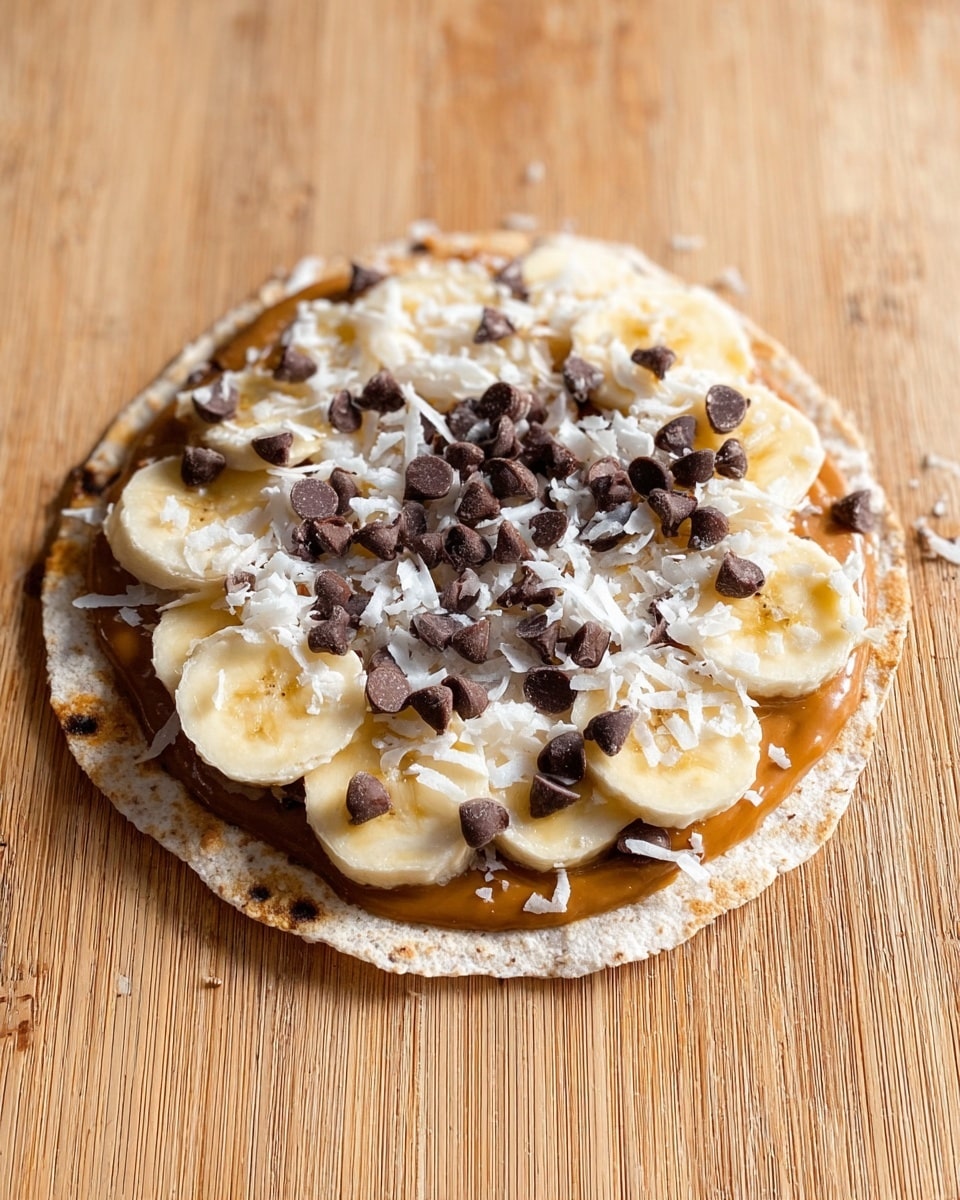 Fresh Fruit Pizza with Chocolate Banana Drizzle