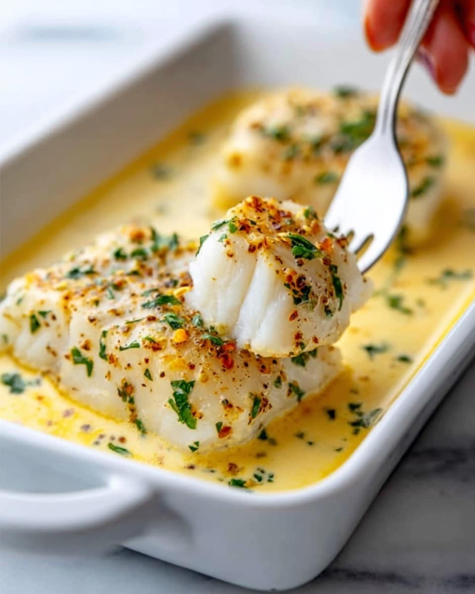 Baked Cod in Coconut Lemon Cream Sauce for Busy Weeknights