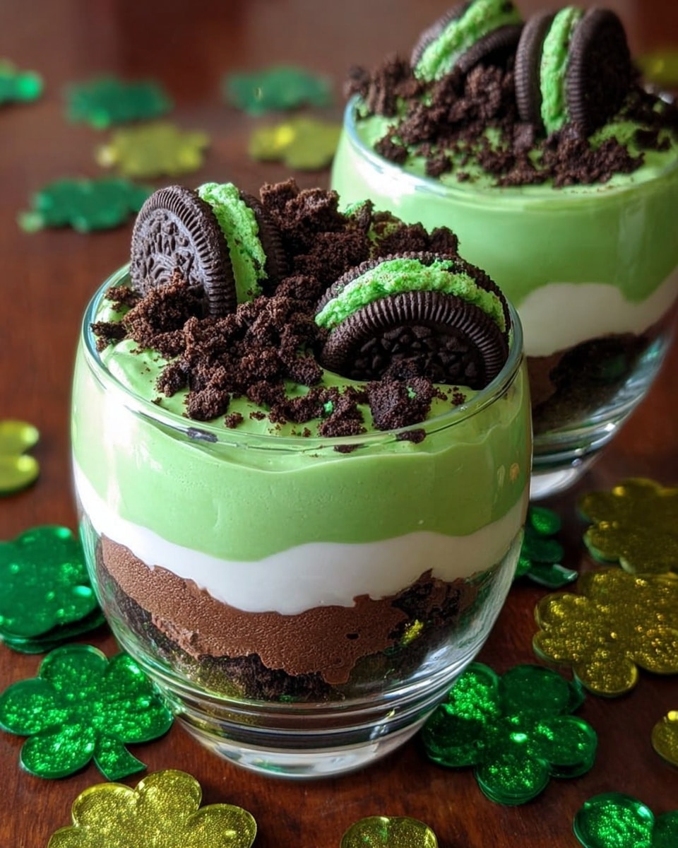 Easy St. Patrick's Day Brownie Trifle