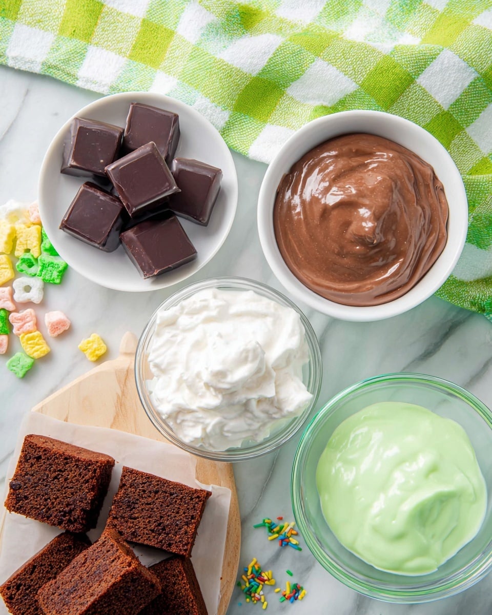 Easy St. Patrick's Day Brownie Trifle