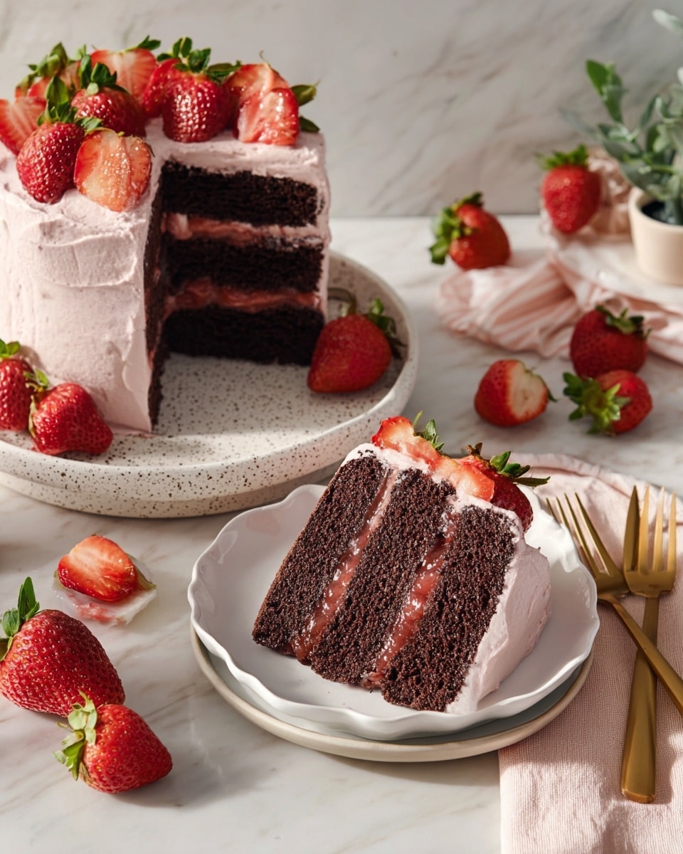 Decadent Strawberry Chocolate Cake Recipe
