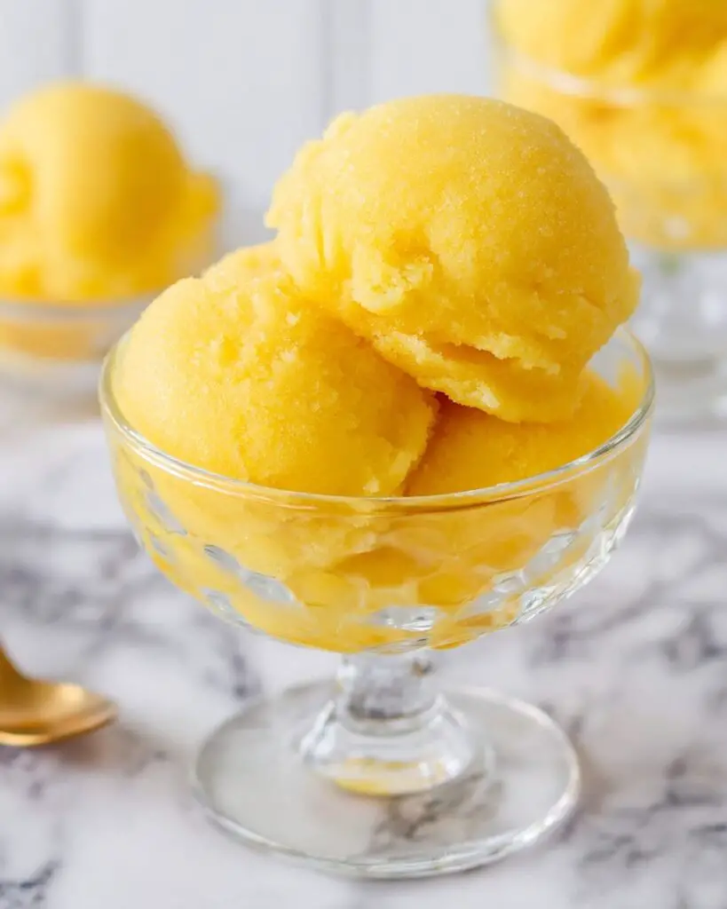 3-Ingredient Mango Sorbet (No-Churn!)