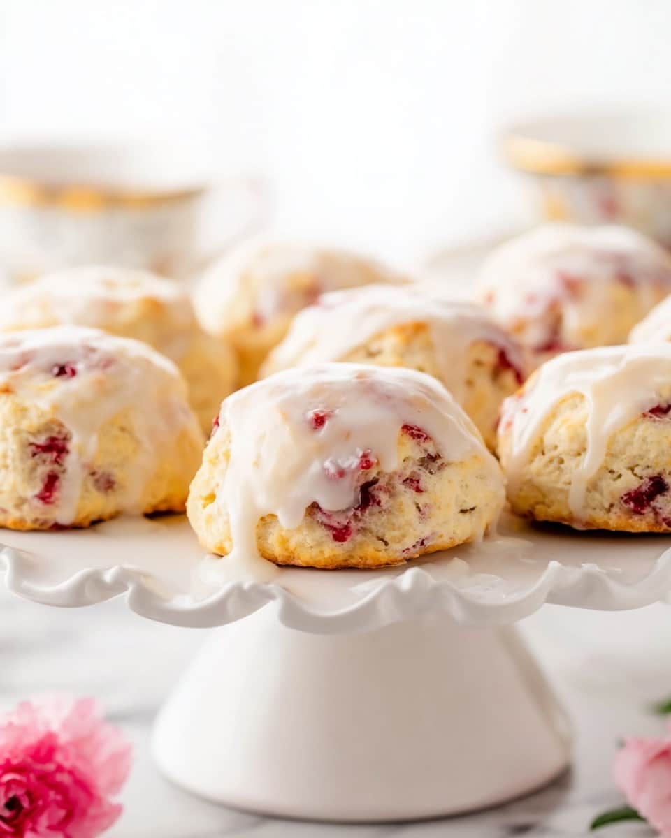 Ridiculously Easy Lemon Raspberry Scones