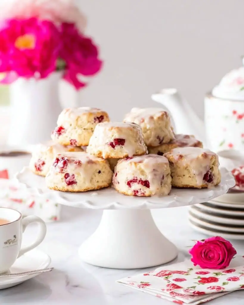 Ridiculously Easy Lemon Raspberry Scones