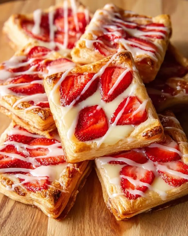 Sweet and Fluffy Strawberry Danish Pastry Recipe