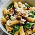 Feta & Cranberry Rigatoni Salad with Lemon Vinaigrette