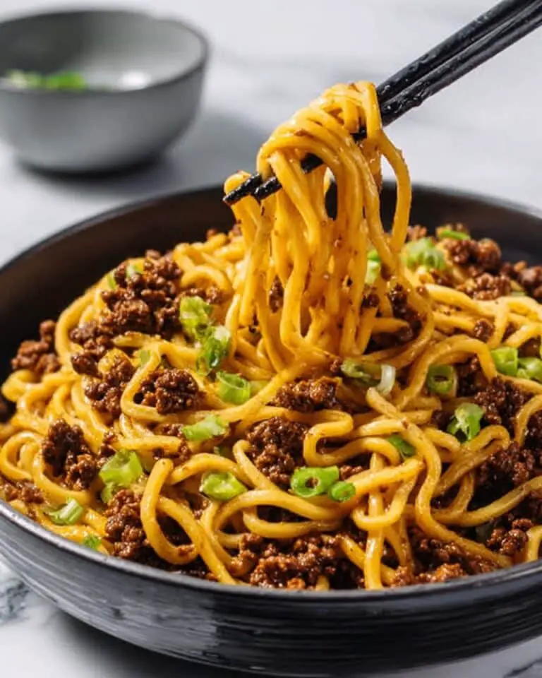Mongolian Ground Beef Noodles