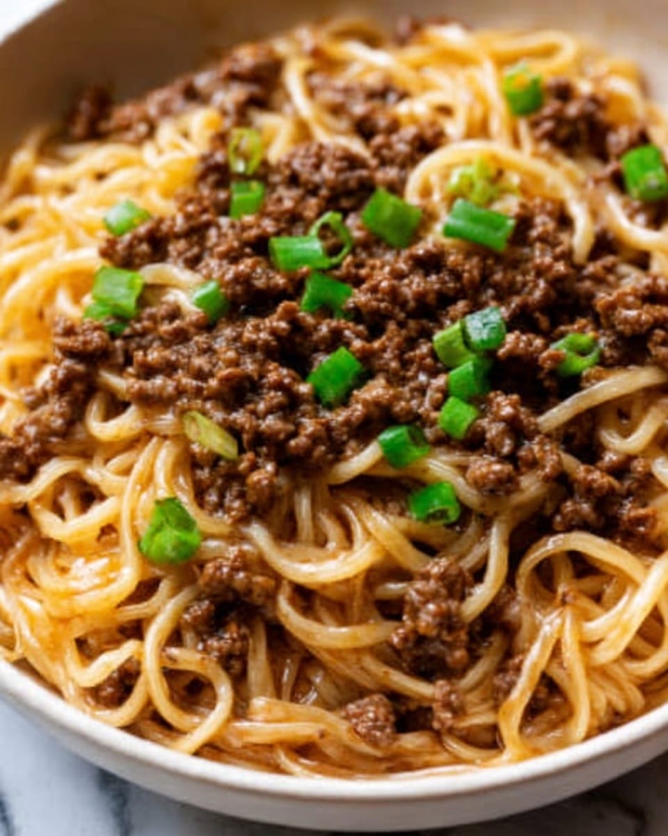 Mongolian Ground Beef Noodles