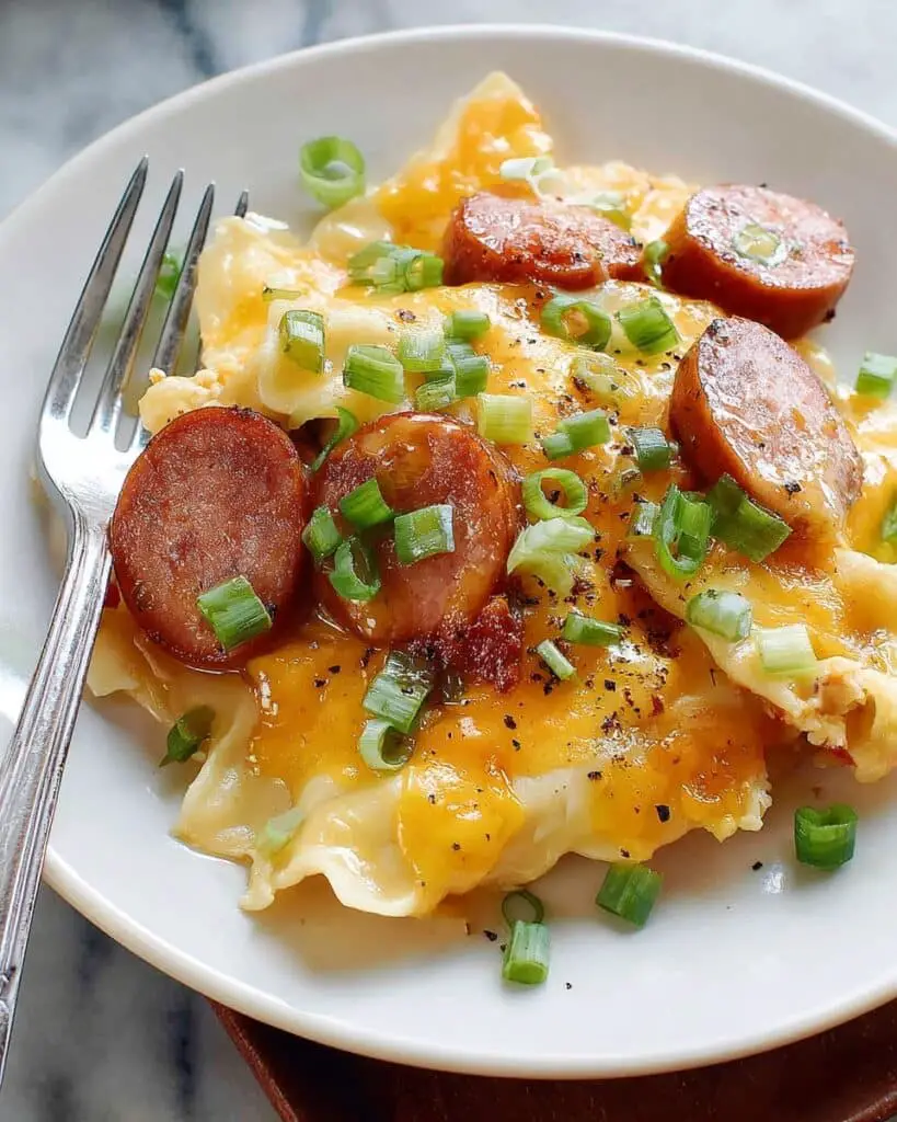 Crock Pot Pierogi and Kielbasa Casserole