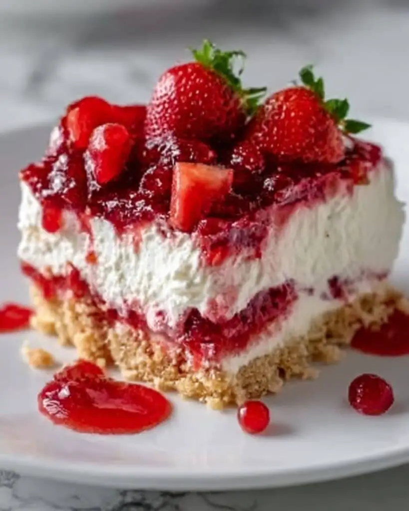 Strawberry Earthquake Cake