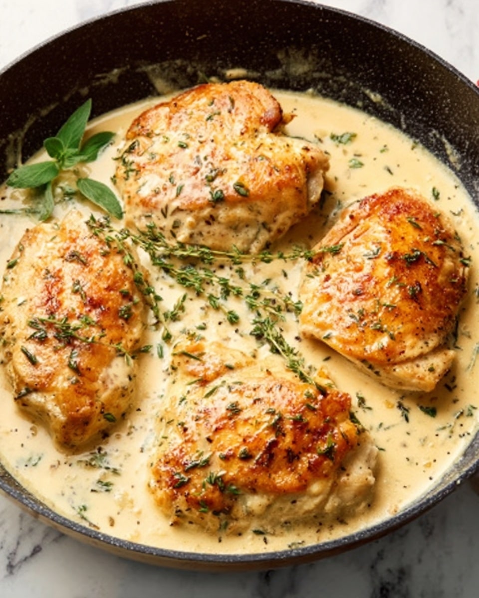 Creamy Herb Chicken with Mashed Potatoes & Glazed Carrots