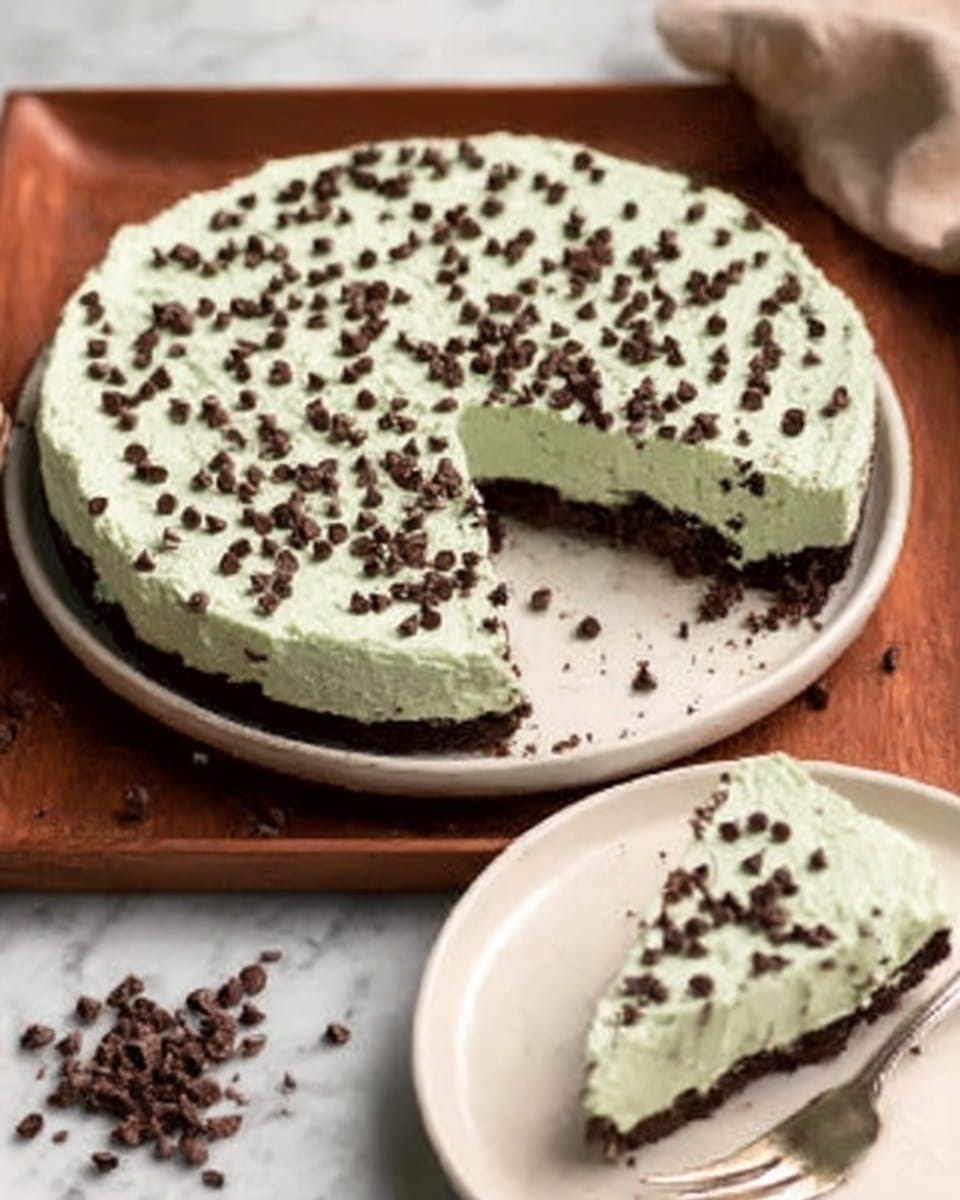 Mint Chocolate Chip Pie