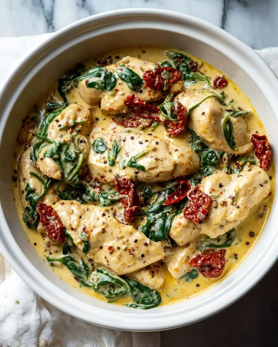 Slow Cooker Creamy Tuscan Chicken