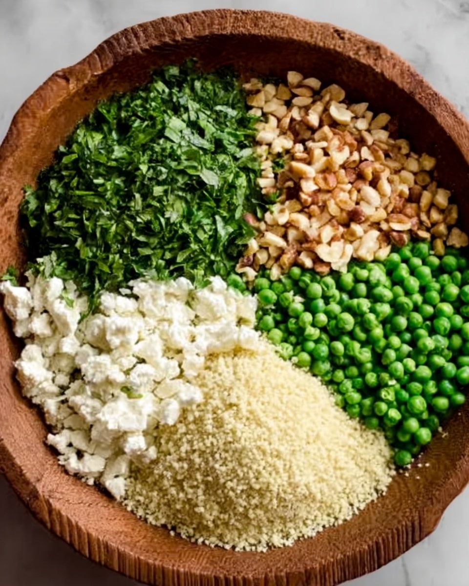 Spring Pea Feta Couscous Salad with Basil Vinaigrette