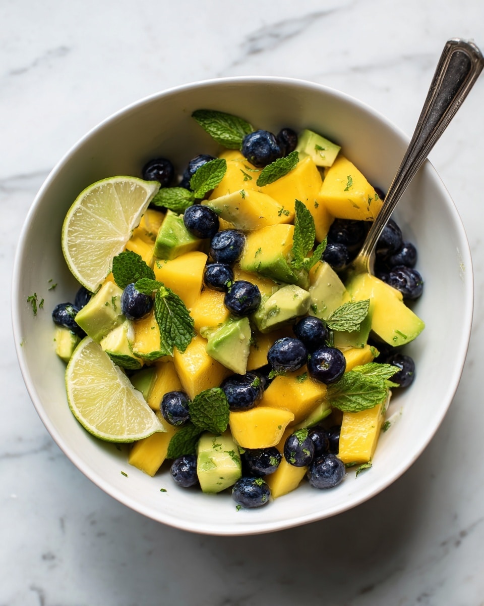 Mango Avocado Salad with Blueberries