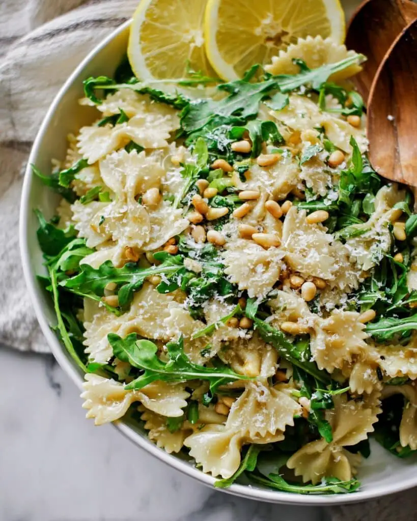 Lemon Basil Parmesan Pasta Salad
