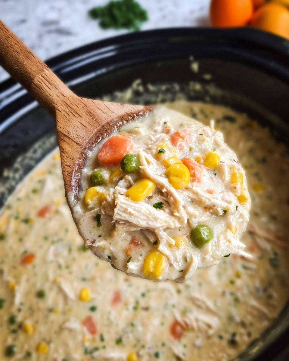 Easy Slow Cooker Chicken Pot Pie