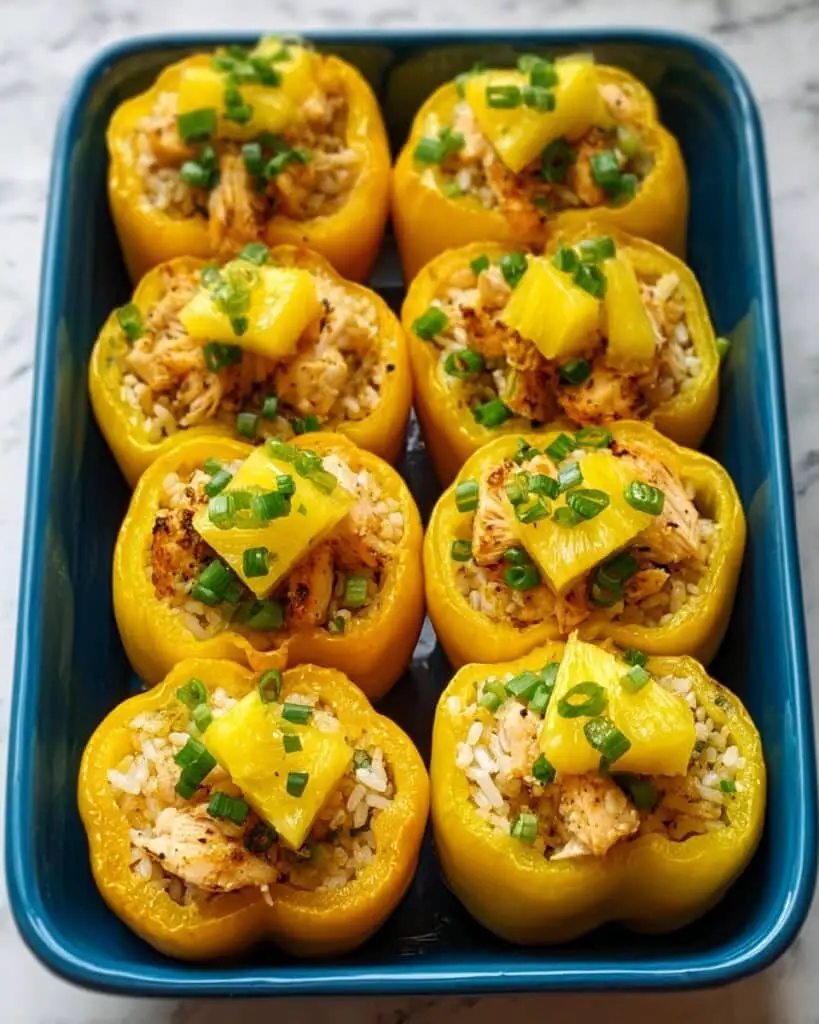 Ultimate Teriyaki Pineapple Chicken and Rice Stuffed Peppers Recipe