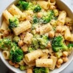 Broccoli Chickpea Pasta with Garlic Olive Oil
