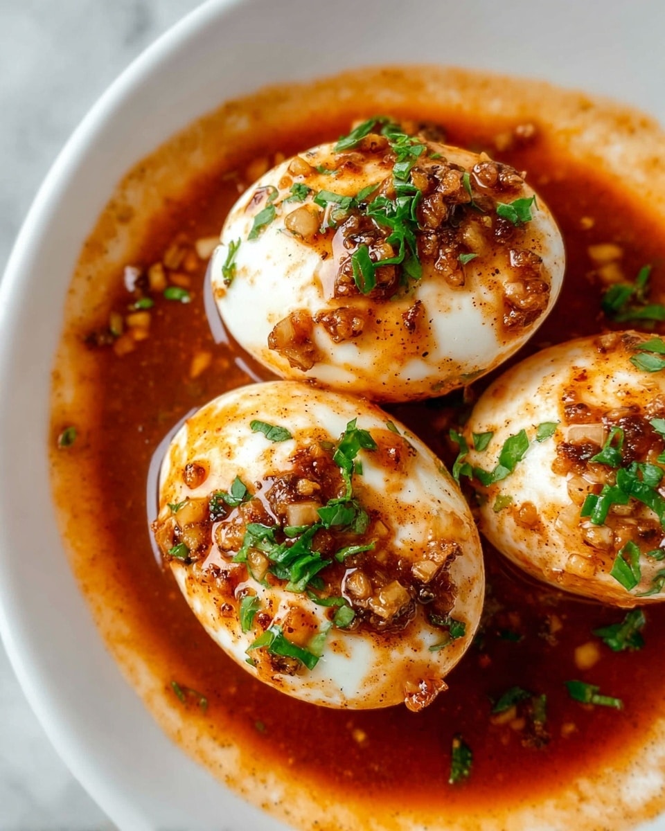 Cajun Boiled Eggs with Spicy Garlic Butter Sauce Recipe