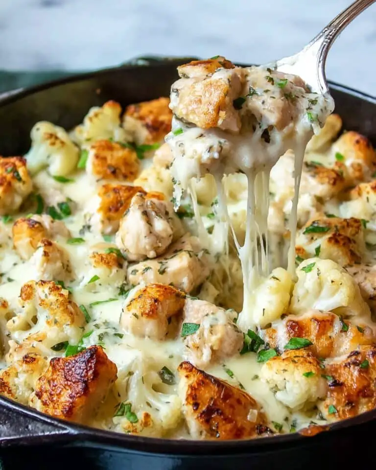Keto Chicken Alfredo Casserole