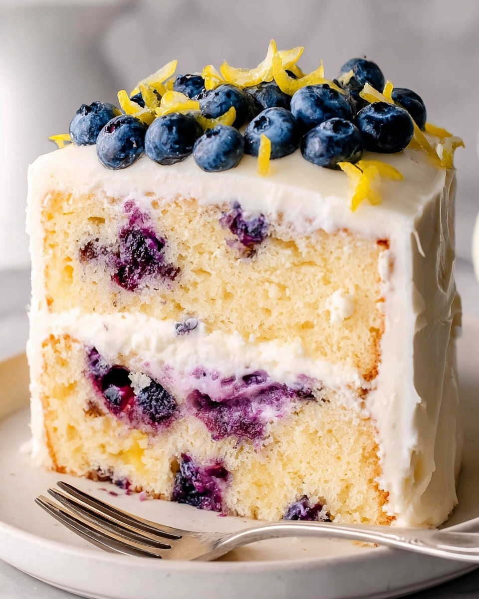Lemon Blueberry Layer Cake Recipe