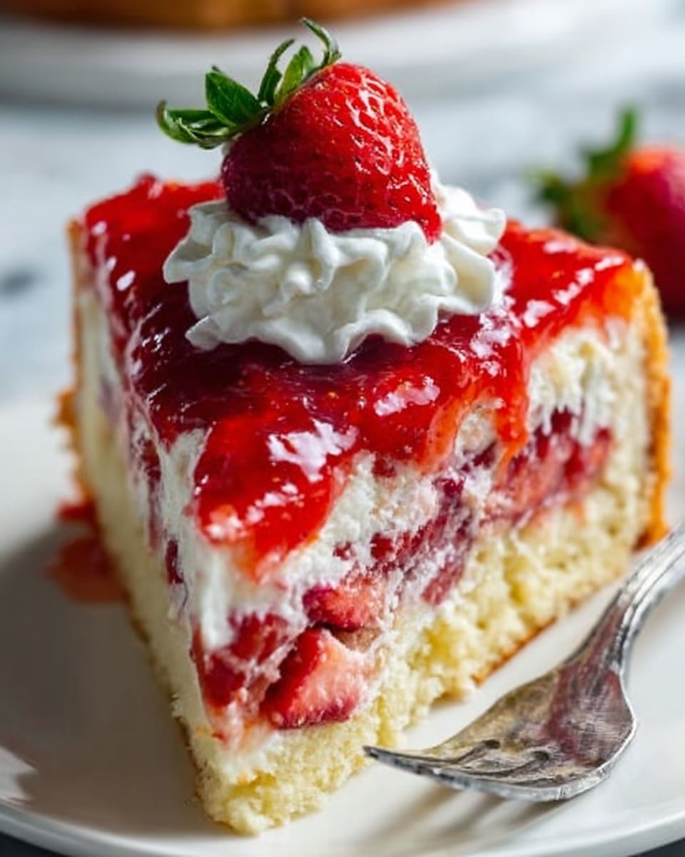 Strawberry Earthquake Cake