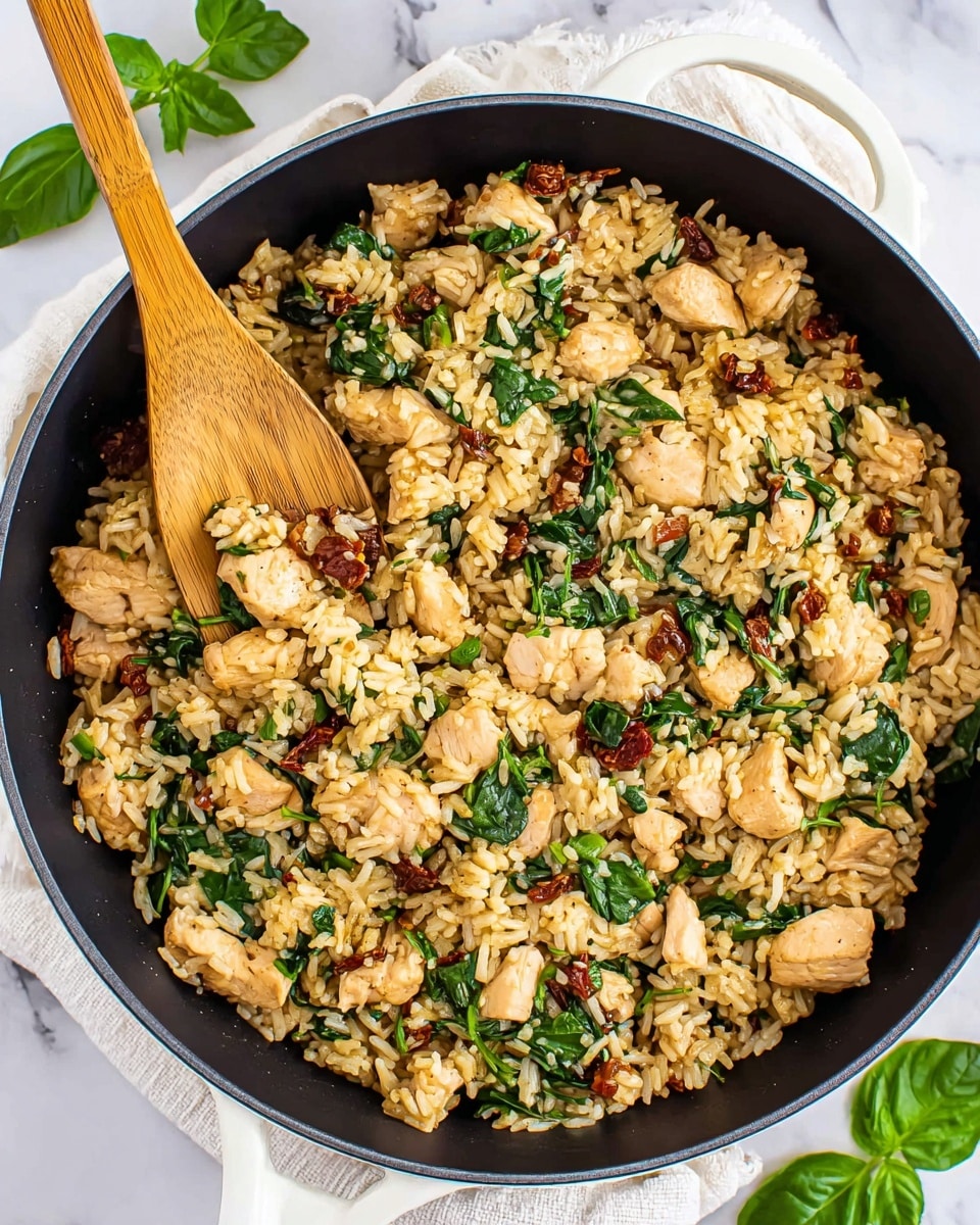 Mediterranean Chicken and Rice Skillet