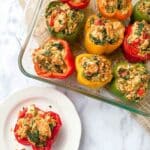 Mediterranean Chicken Stuffed Bell Peppers