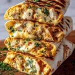 Cheesy Garlic Chicken Wraps