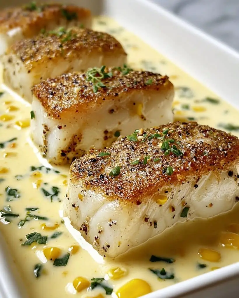 Baked Cod in Coconut Lemon Cream Sauce for Busy Weeknights