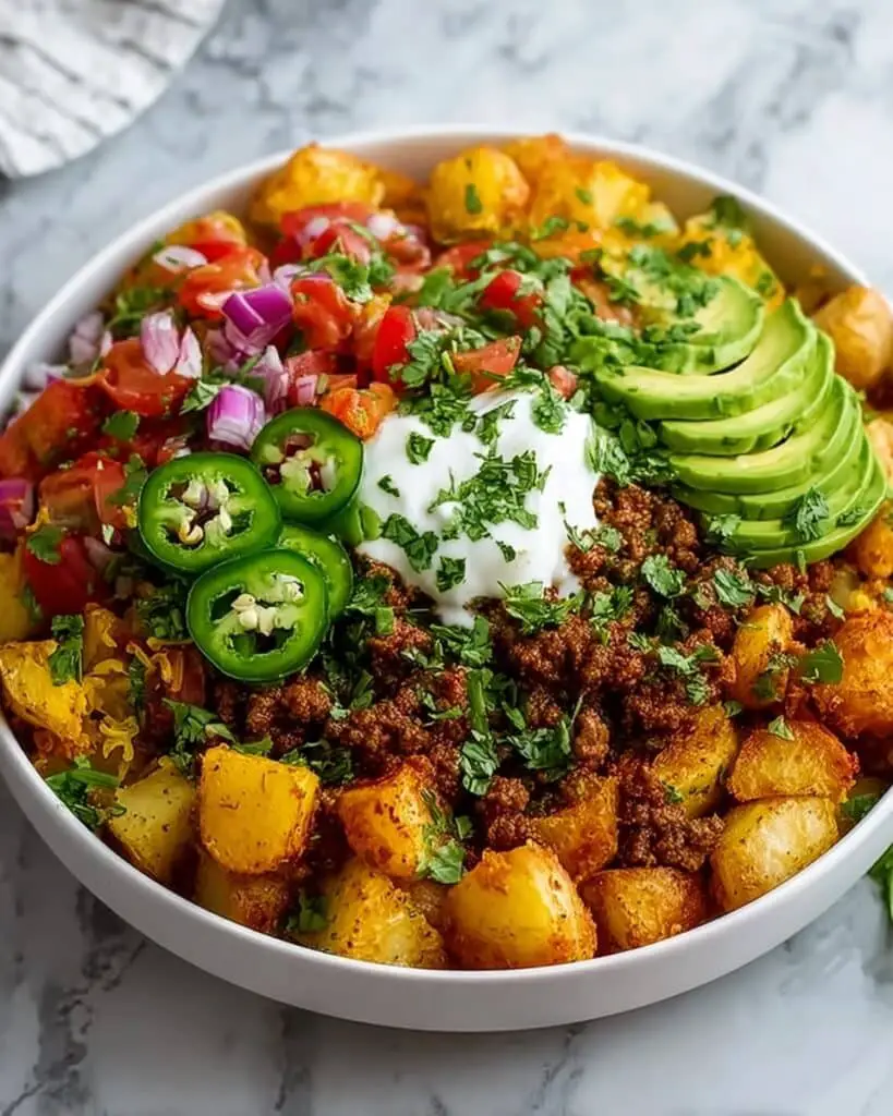 Loaded Potato Taco Bowl
