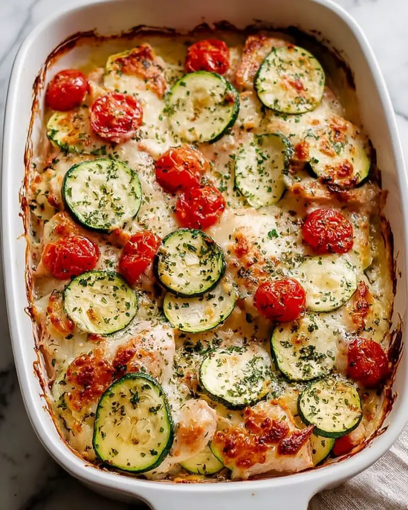 Best Mediterranean Chicken Zucchini Bake