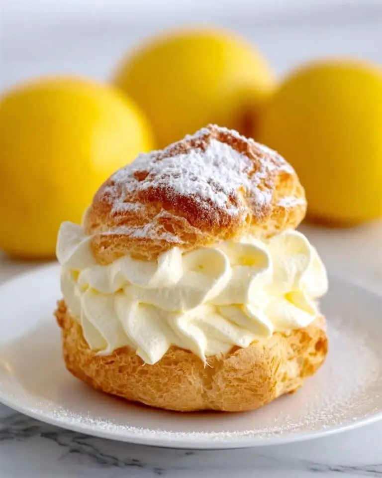 Lemon Cream Puffs with Lemon Filling Recipe