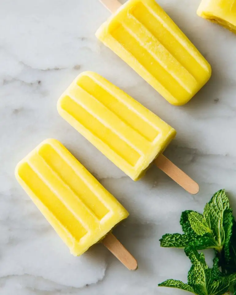 Easy Pineapple Mint Popsicles Recipe