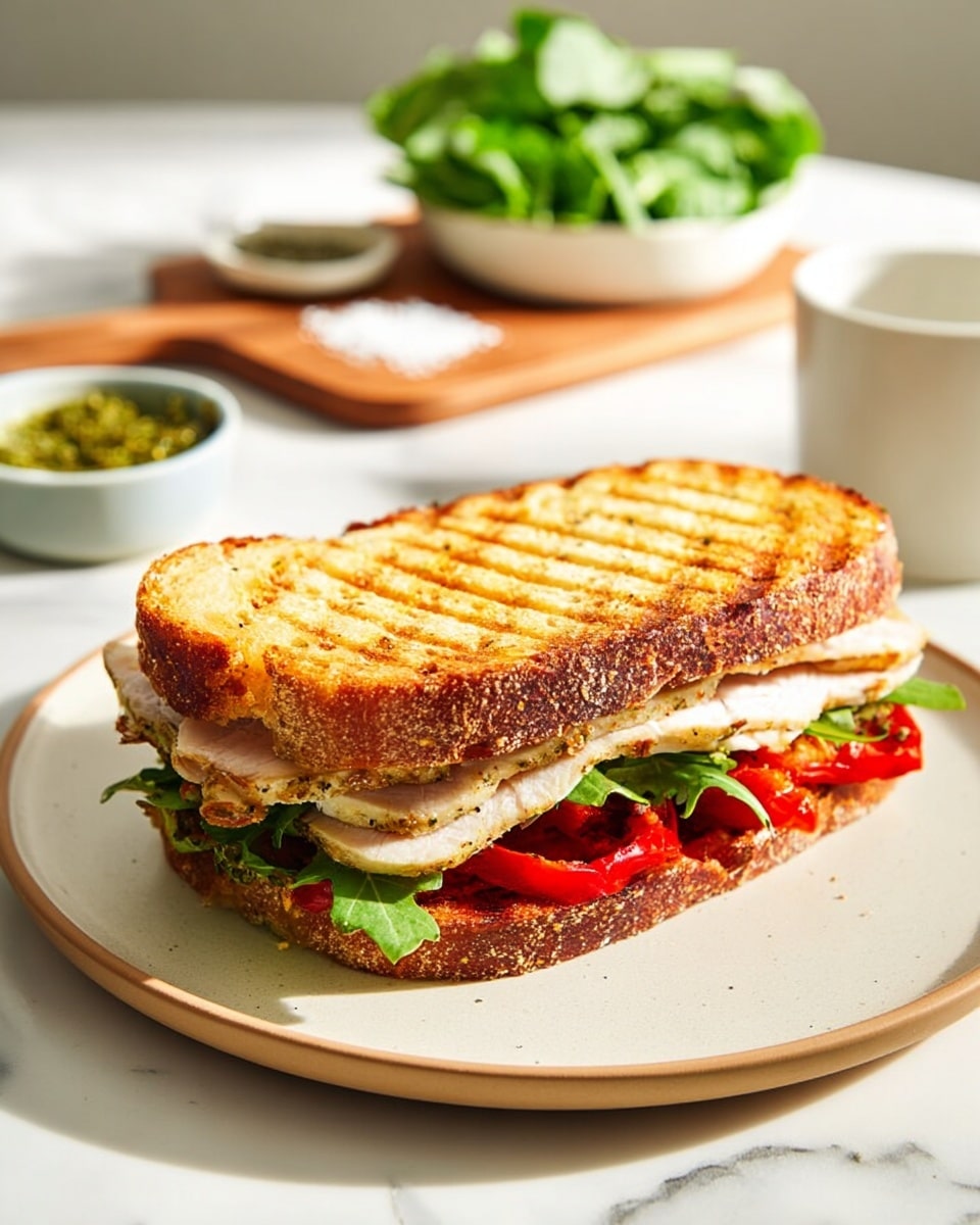 Loaded Chicken Pesto Panini Recipe