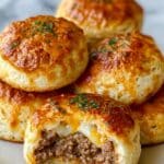 Garlic Parmesan Cheeseburger Bombs – Cheesy, Savory & Irresistible!