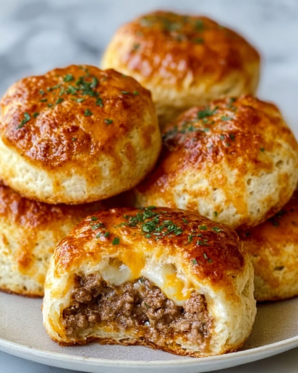 Garlic Parmesan Cheeseburger Bombs – Cheesy, Savory & Irresistible!