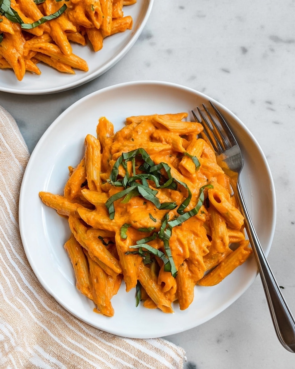 High-Protein Creamy Roasted Red Pepper Pasta Recipe