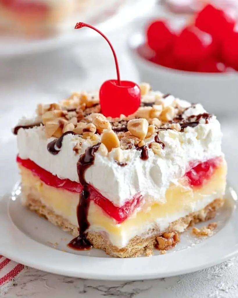 No Bake Banana Split Dessert Recipe