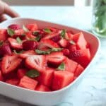 Strawberry Watermelon Salad with Honey Lime Vinaigrette