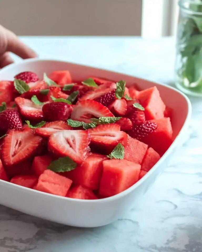 Strawberry Watermelon Salad with Honey Lime Vinaigrette