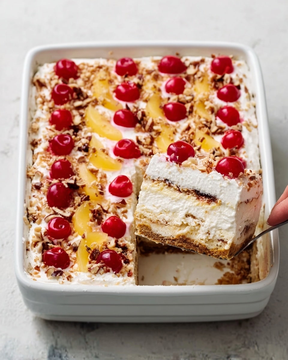 No Bake Banana Split Dessert Recipe