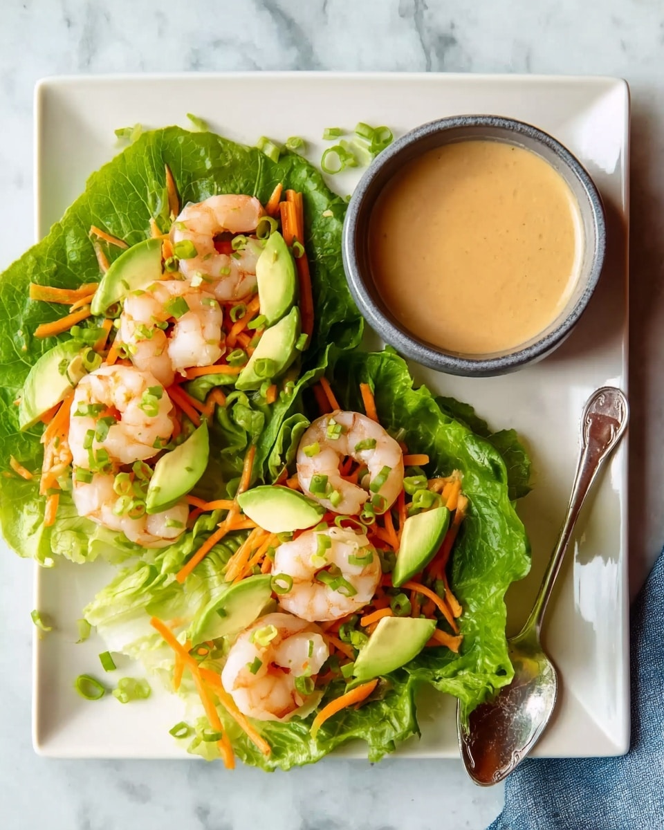 Shrimp Lettuce Wraps with Avocado